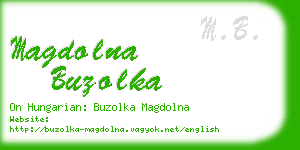 magdolna buzolka business card